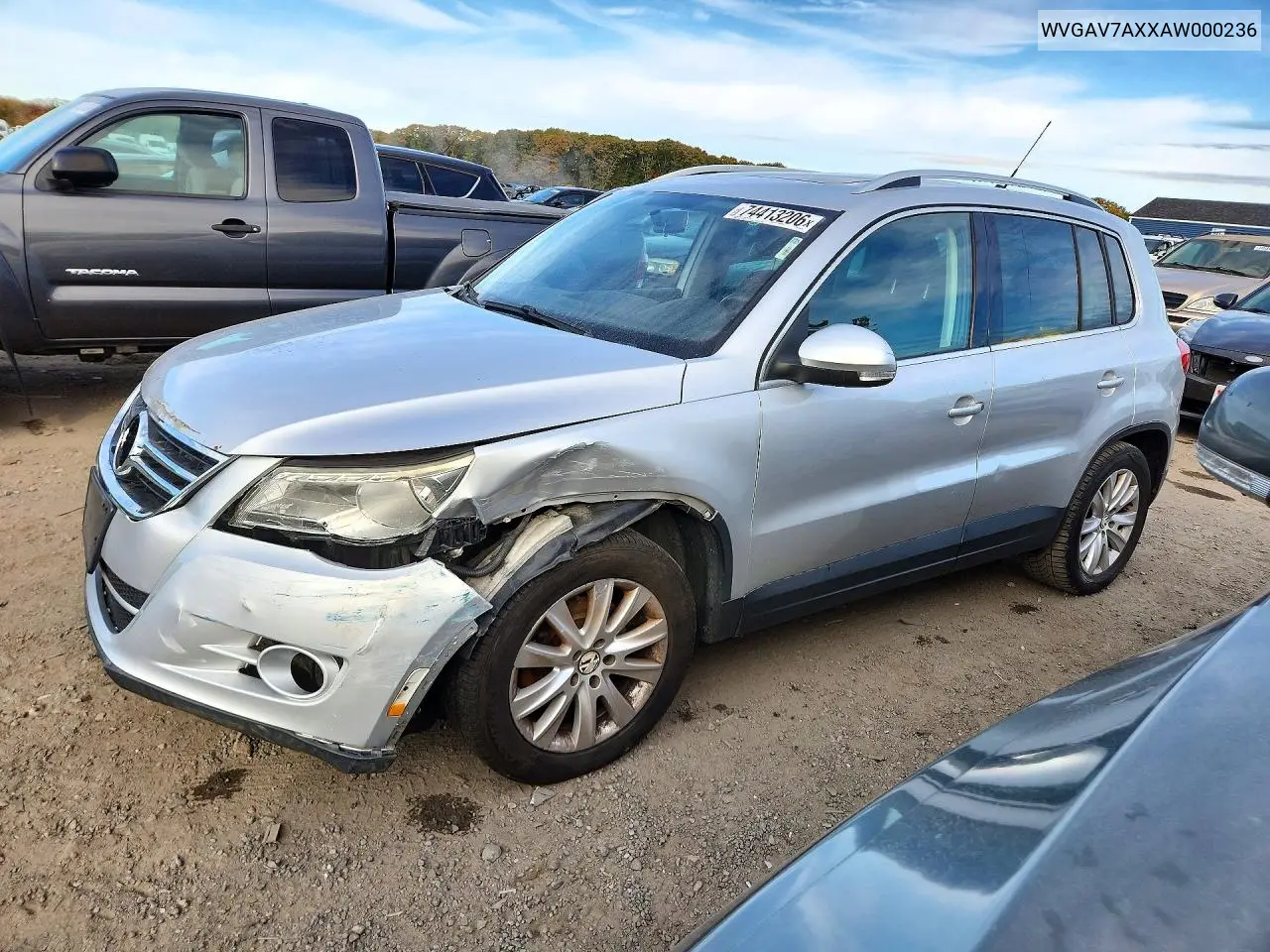 VOLKSWAGEN TIGUAN 2010, VIN WVGAV7AXXAW000236