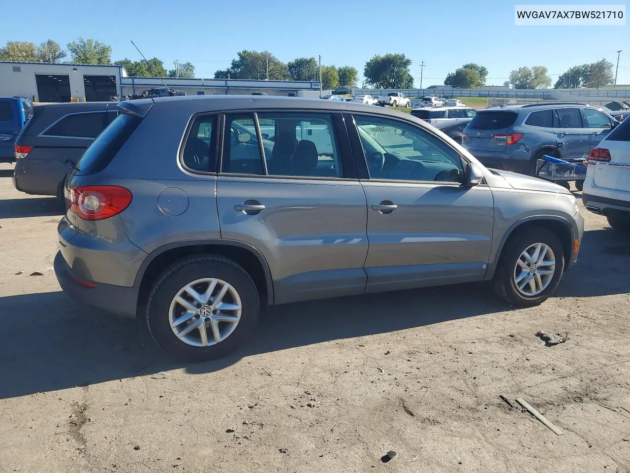 2011 VOLKSWAGEN TIGUAN VIN WVGAV7AX7BW521710 — фото 3