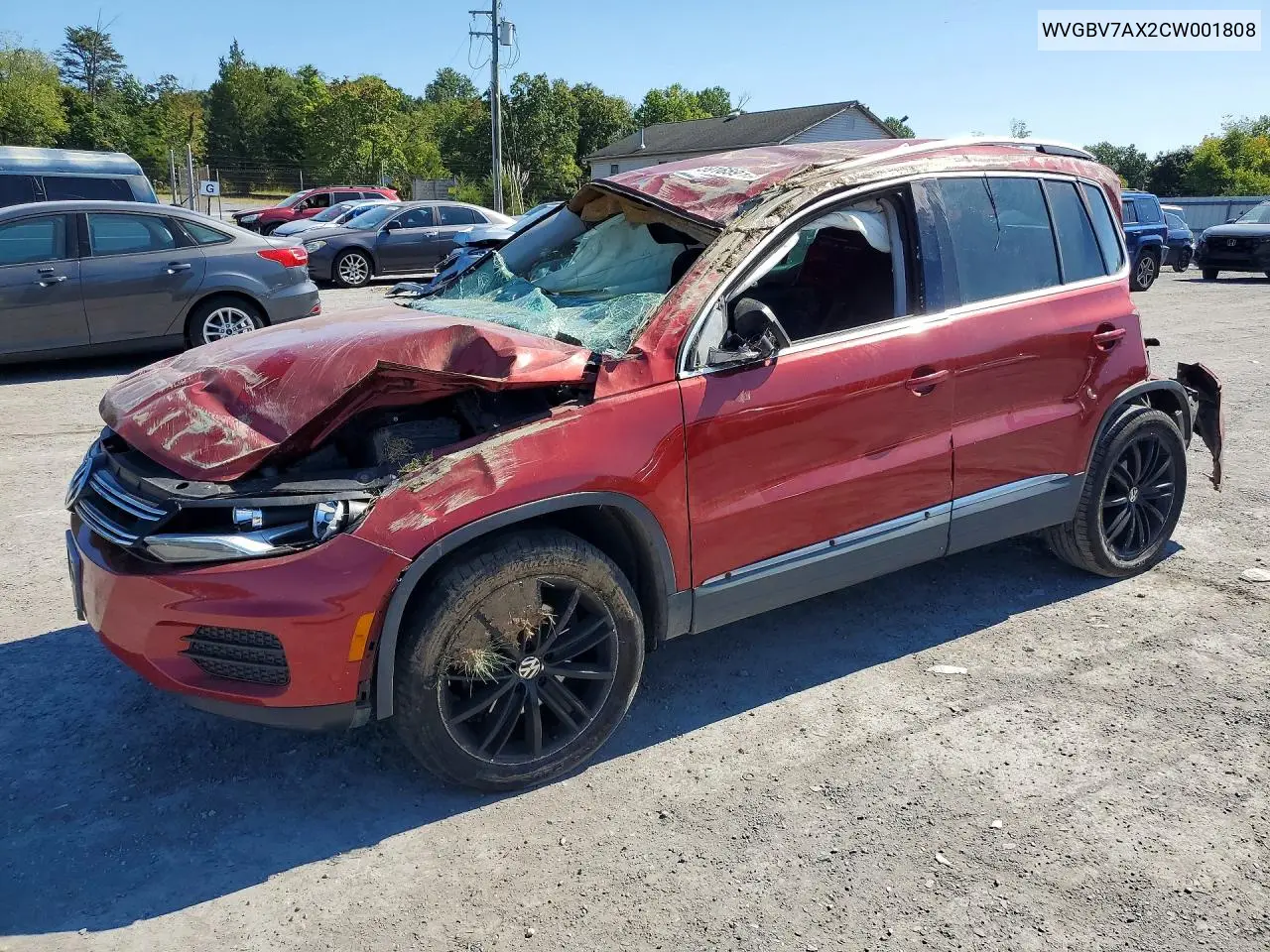 VOLKSWAGEN TIGUAN 2012, VIN WVGBV7AX2CW001808