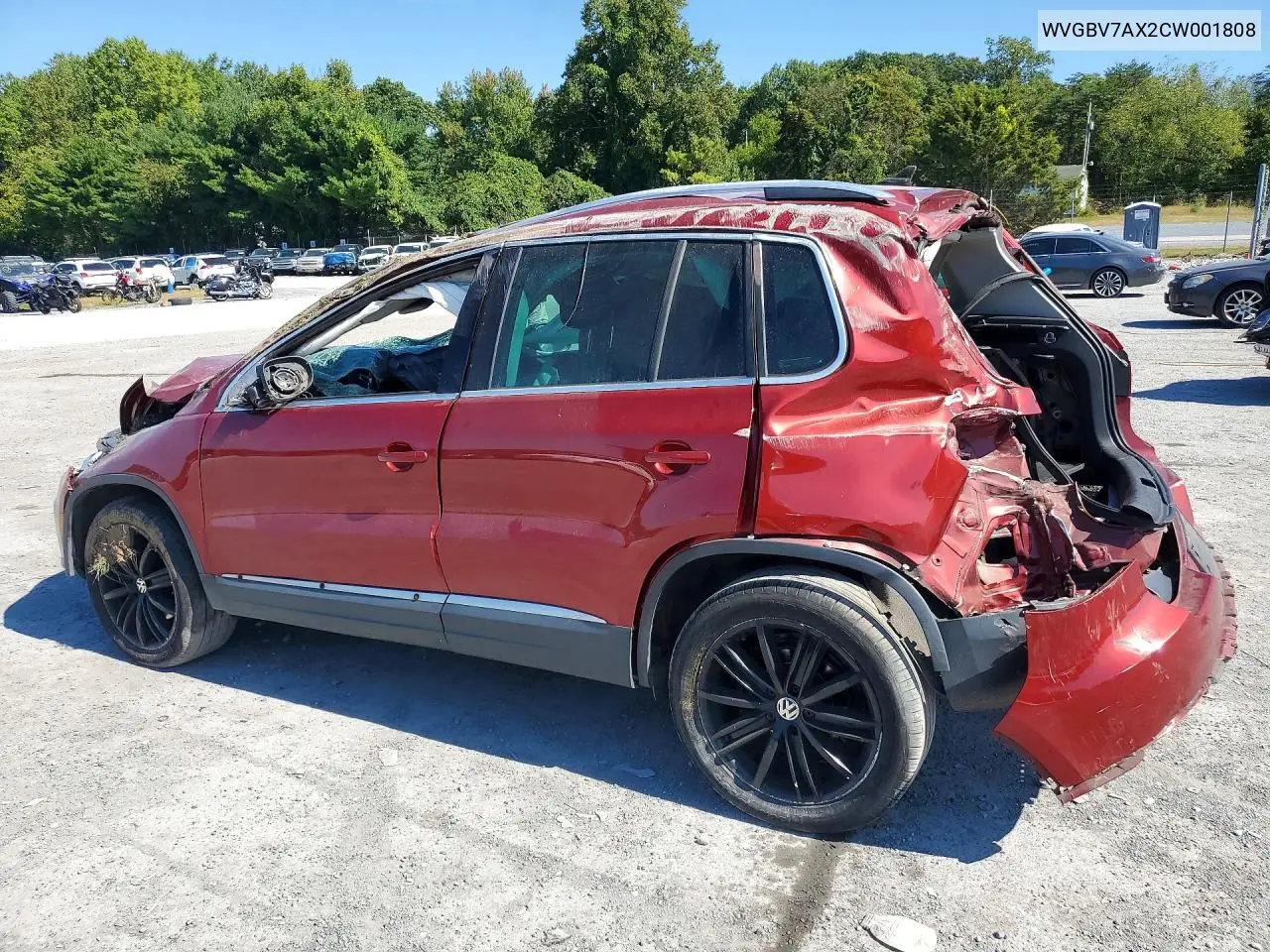 2012 VOLKSWAGEN TIGUAN VIN WVGBV7AX2CW001808 — фото 2