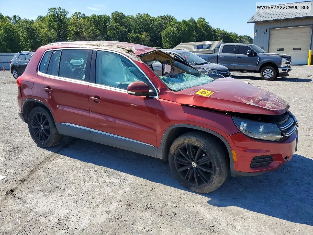 2012 VOLKSWAGEN TIGUAN VIN WVGBV7AX2CW001808 — фото 4