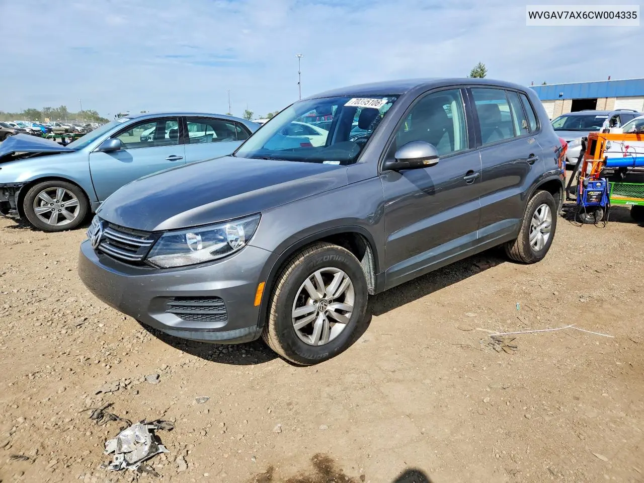 VOLKSWAGEN TIGUAN 2012, VIN WVGAV7AX6CW004335