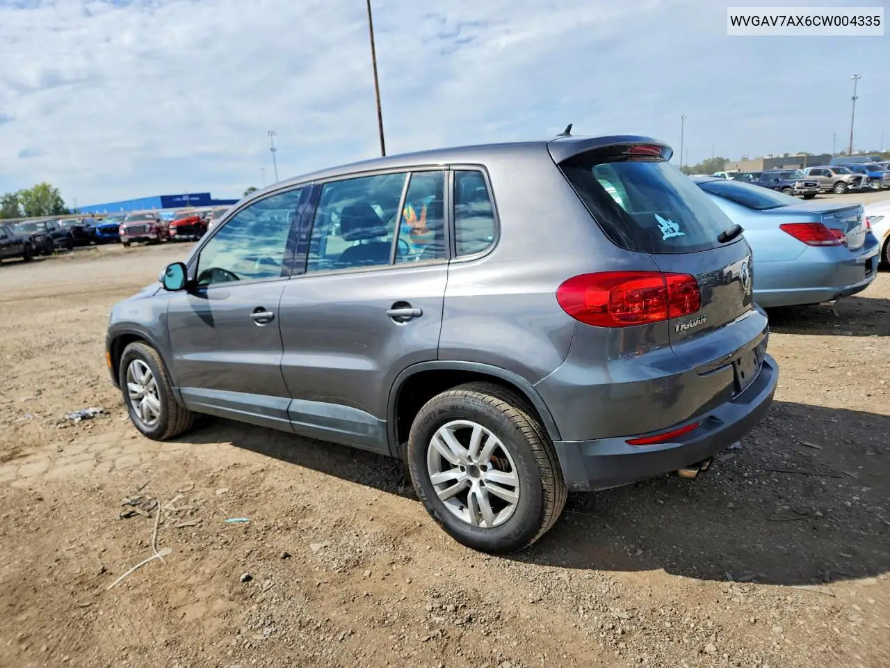 2012 VOLKSWAGEN TIGUAN VIN WVGAV7AX6CW004335 — фото 2