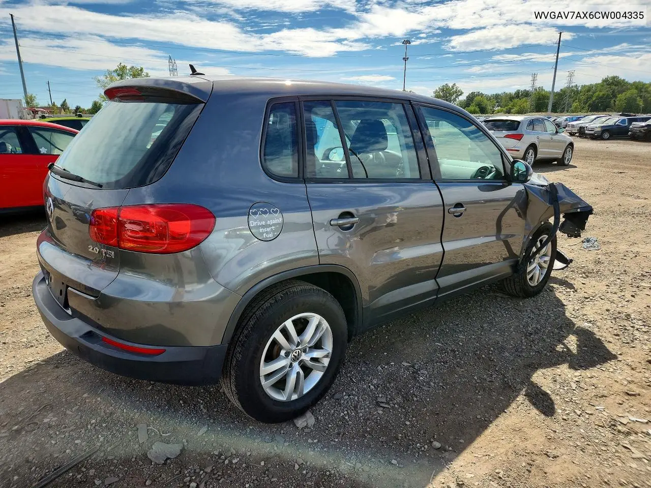 2012 VOLKSWAGEN TIGUAN VIN WVGAV7AX6CW004335 — фото 3