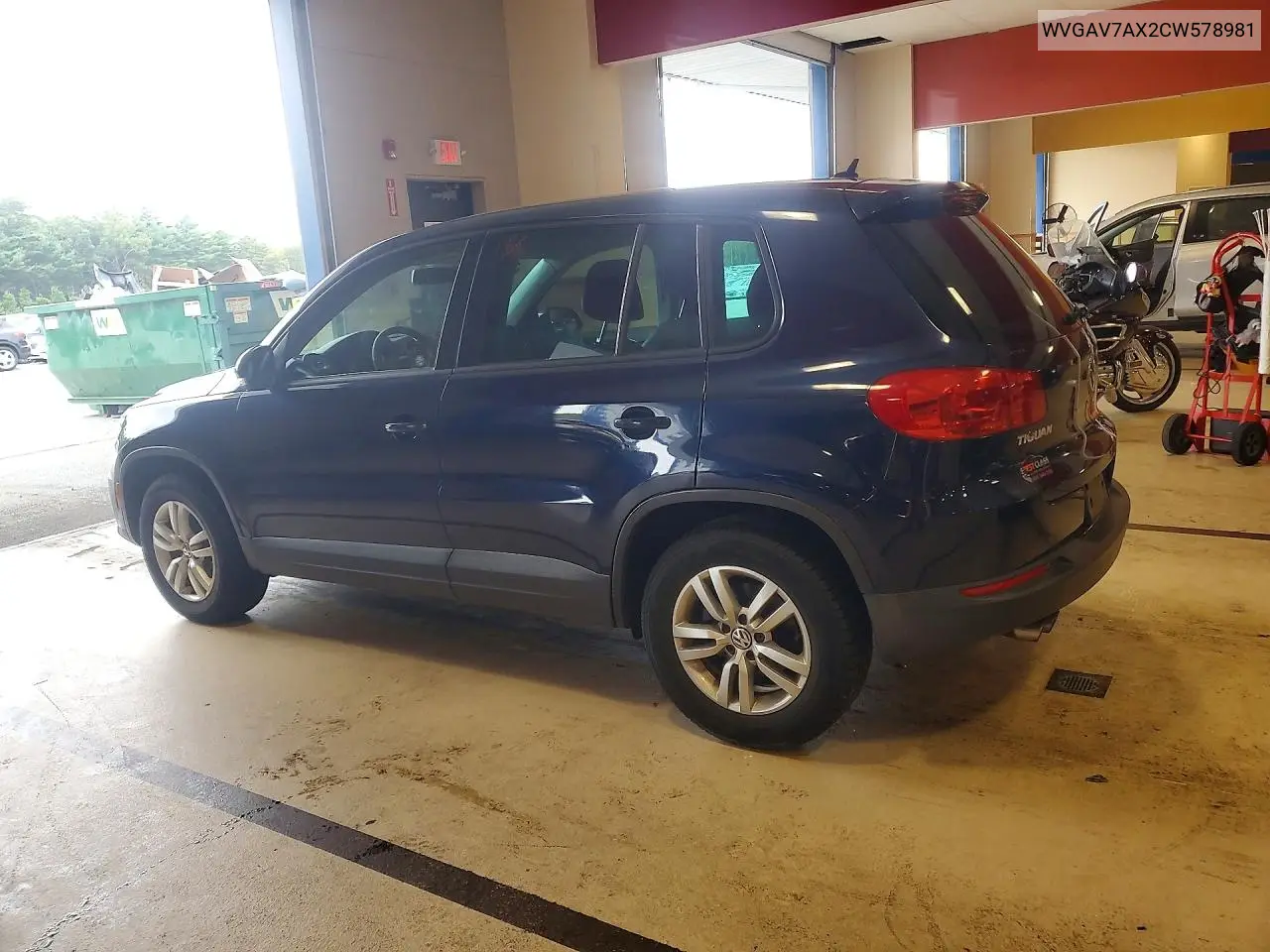 2012 VOLKSWAGEN TIGUAN VIN WVGAV7AX2CW578981 — фото 2
