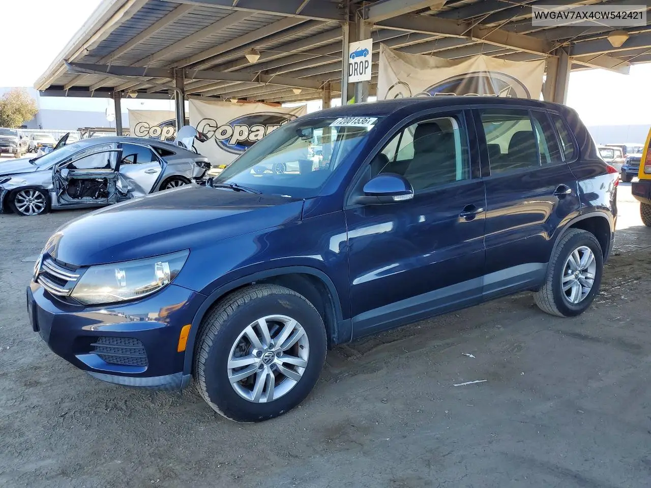 VOLKSWAGEN TIGUAN 2012, VIN WVGAV7AX4CW542421
