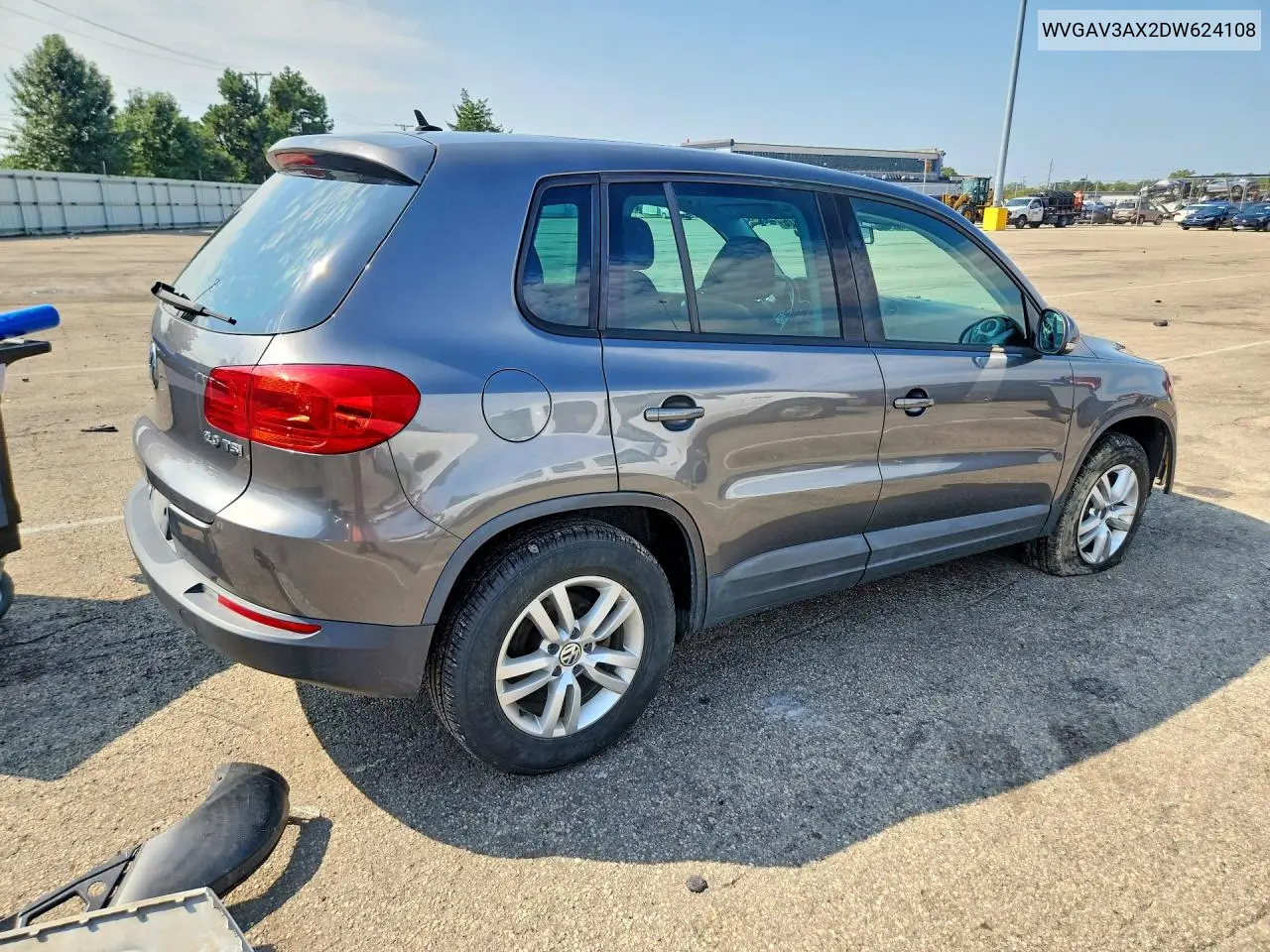 2013 VOLKSWAGEN TIGUAN VIN WVGAV3AX2DW624108 — фото 3
