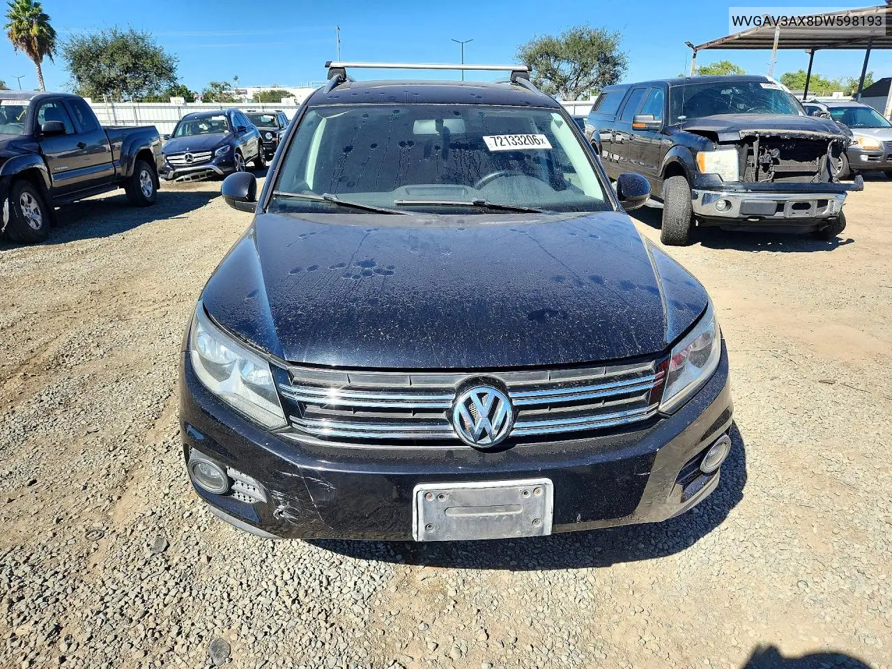 2013 VOLKSWAGEN TIGUAN VIN WVGAV3AX8DW598193 — фото 5