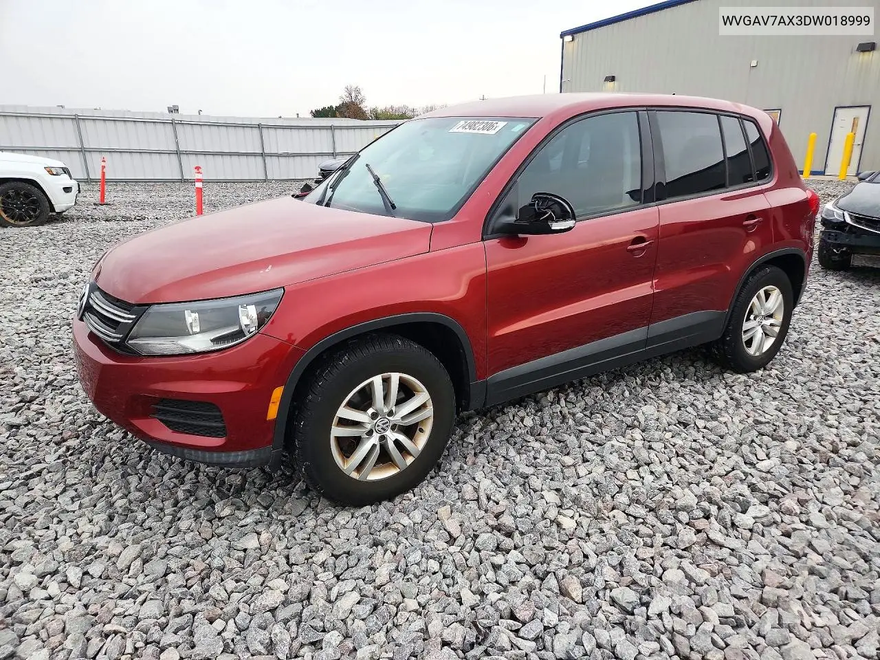 VOLKSWAGEN TIGUAN 2013, VIN WVGAV7AX3DW018999