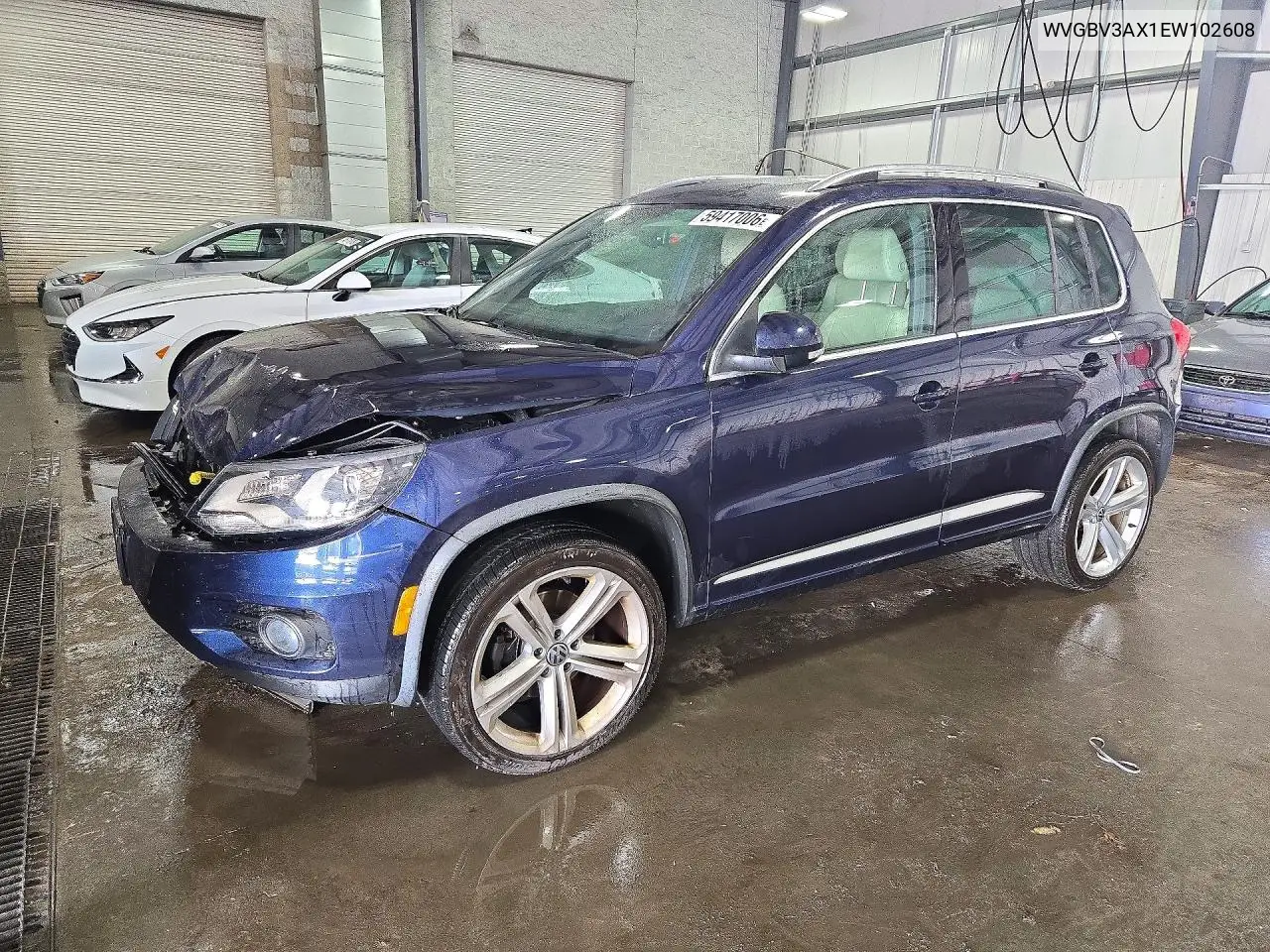 VOLKSWAGEN TIGUAN 2014, VIN WVGBV3AX1EW102608