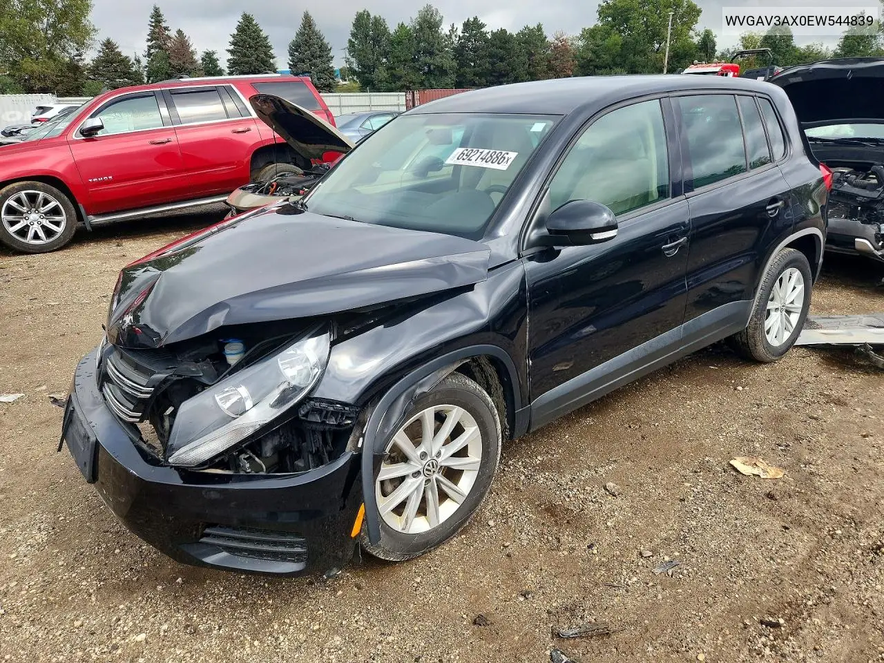 VOLKSWAGEN TIGUAN 2014, VIN WVGAV3AX0EW544839
