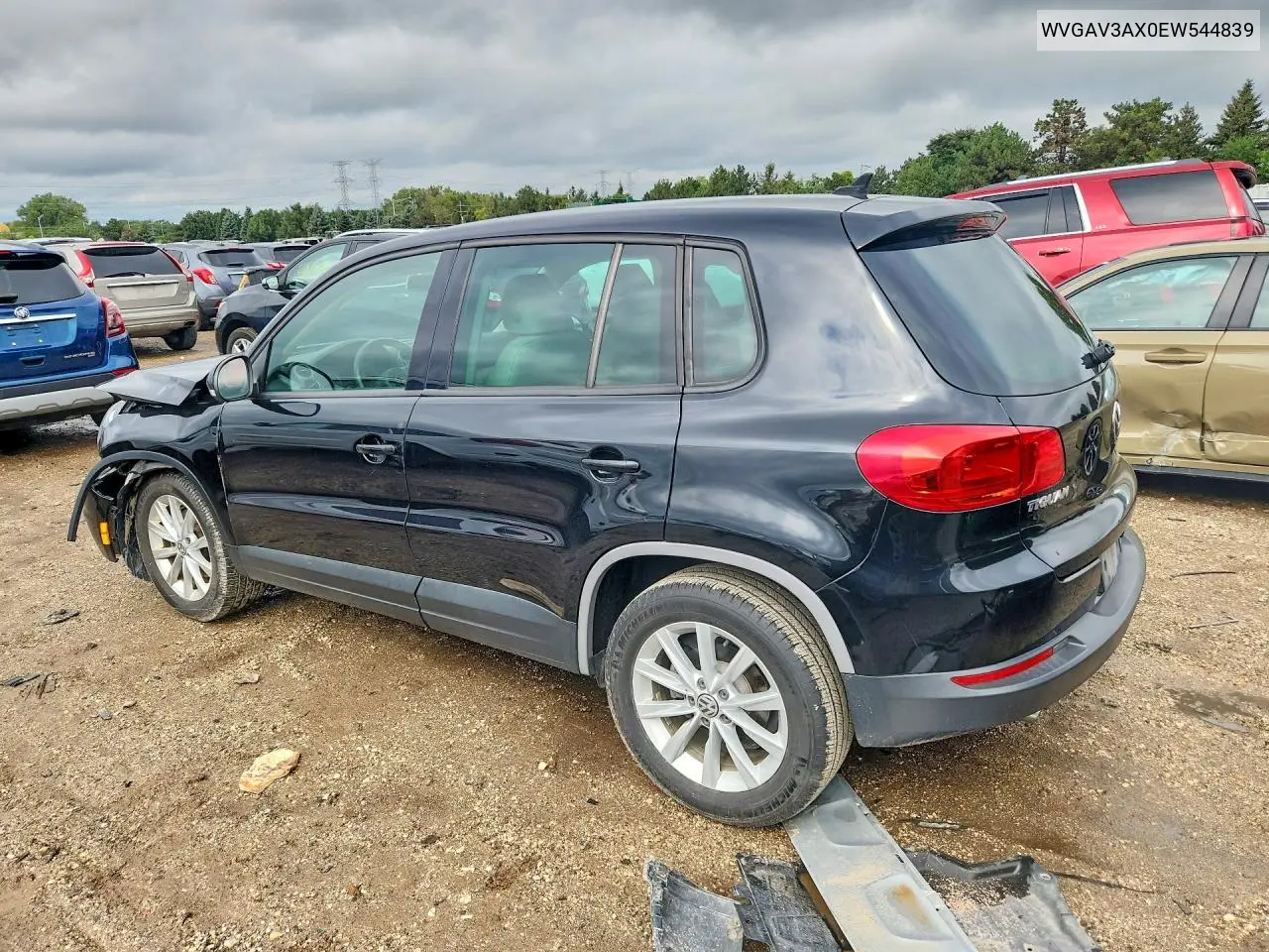2014 VOLKSWAGEN TIGUAN VIN WVGAV3AX0EW544839 — фото 2