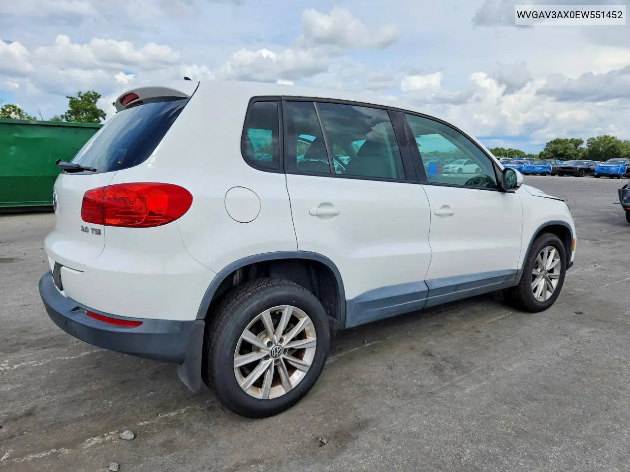 2014 VOLKSWAGEN TIGUAN VIN WVGAV3AX0EW551452 — фото 3
