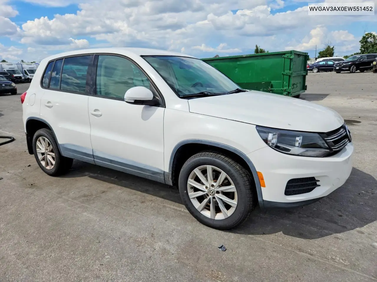 2014 VOLKSWAGEN TIGUAN VIN WVGAV3AX0EW551452 — фото 4