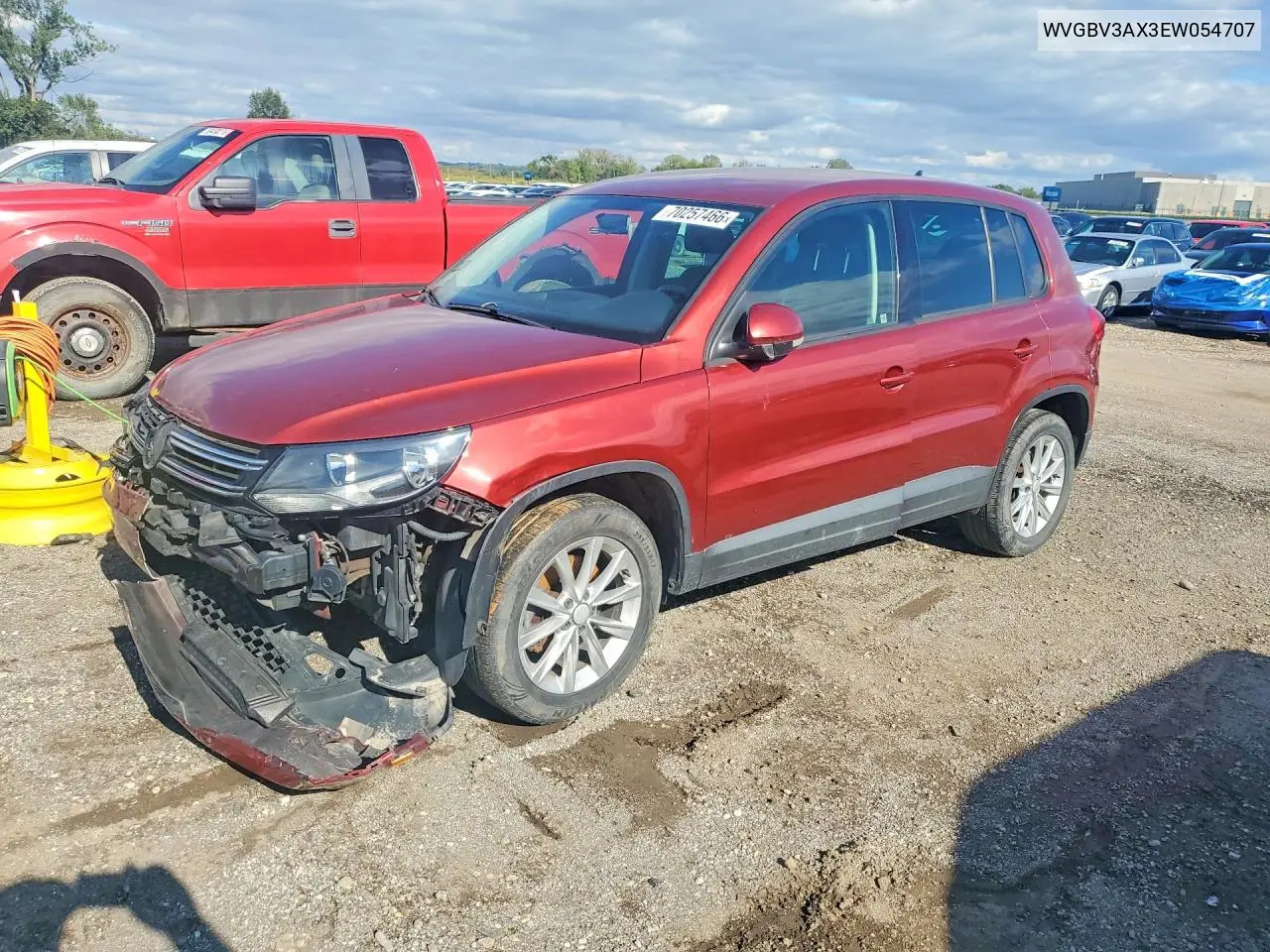 VOLKSWAGEN TIGUAN 2014, VIN WVGBV3AX3EW054707