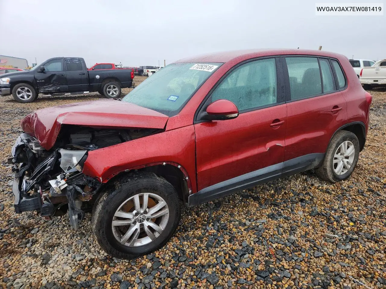 VOLKSWAGEN TIGUAN 2014, VIN WVGAV3AX7EW081419