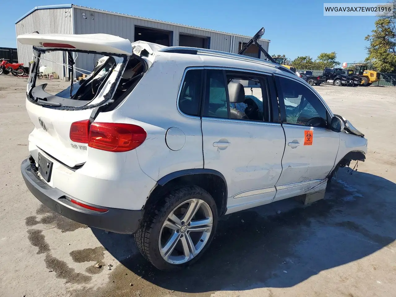 2014 VOLKSWAGEN TIGUAN VIN WVGAV3AX7EW021916 — фото 3