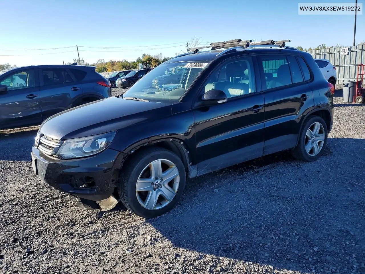 VOLKSWAGEN TIGUAN 2014, VIN WVGJV3AX3EW519272