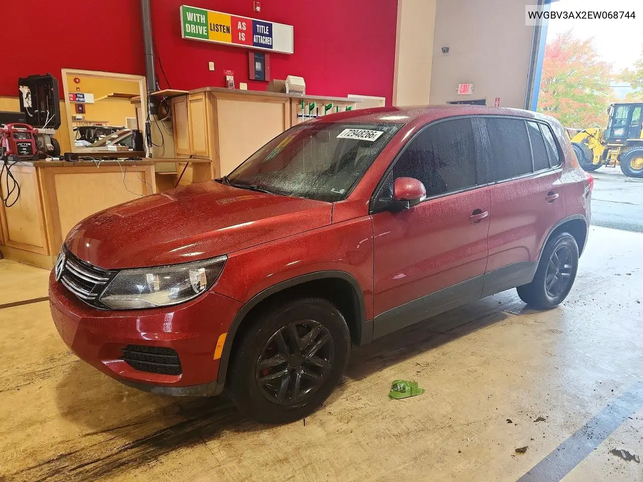VOLKSWAGEN TIGUAN 2014, VIN WVGBV3AX2EW068744