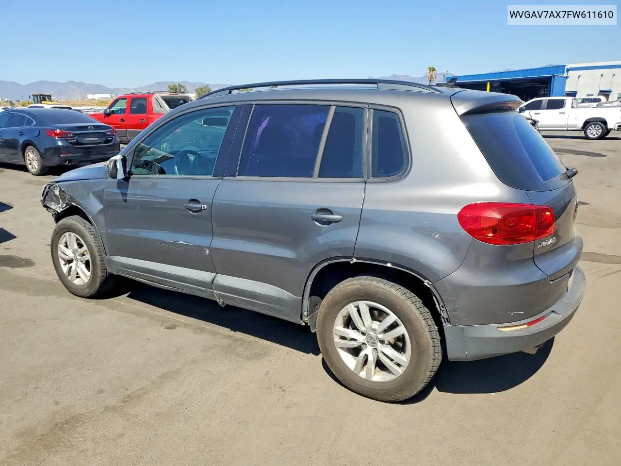 2015 VOLKSWAGEN TIGUAN VIN WVGAV7AX7FW611610 — фото 2
