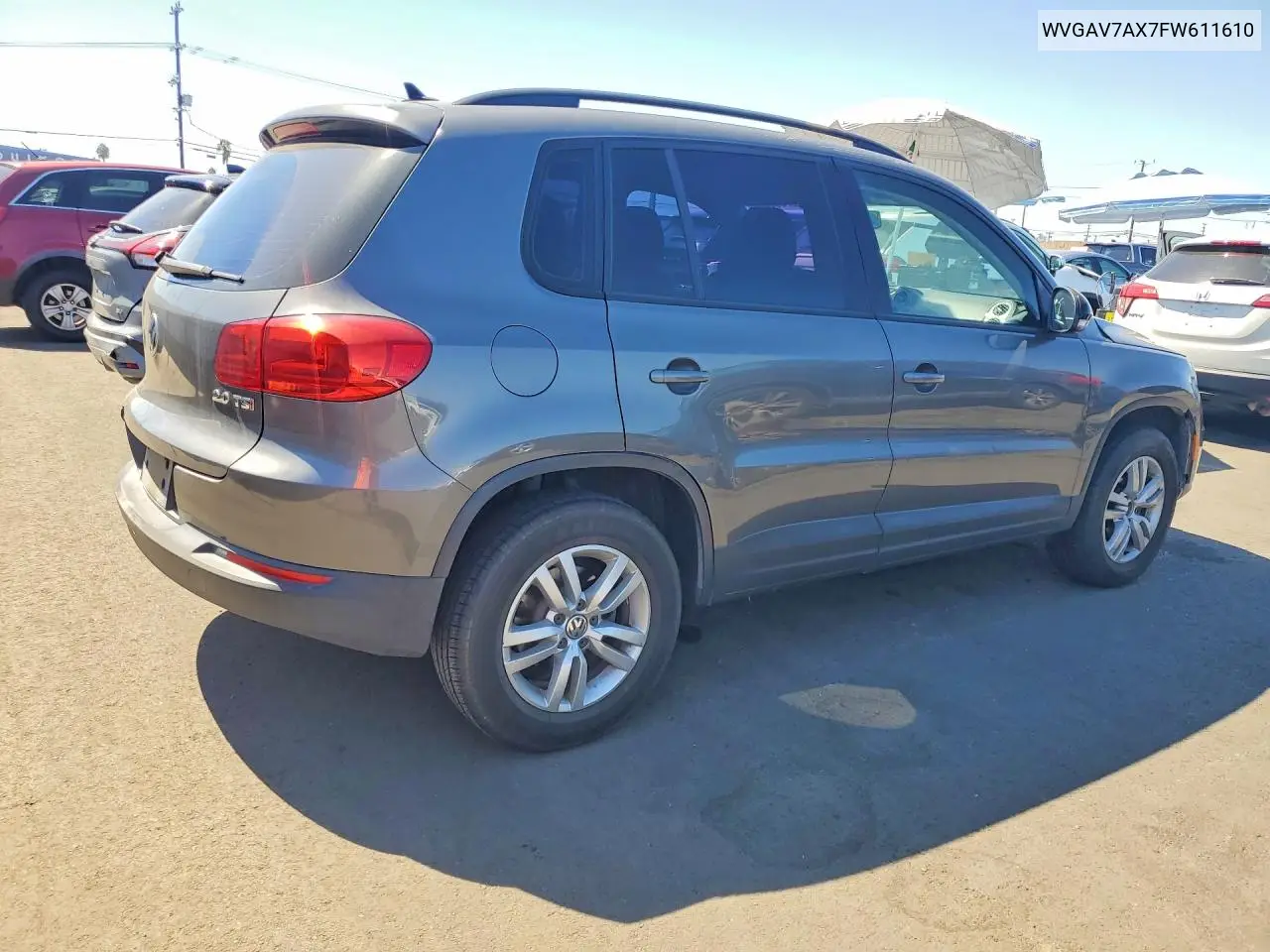 2015 VOLKSWAGEN TIGUAN VIN WVGAV7AX7FW611610 — фото 3