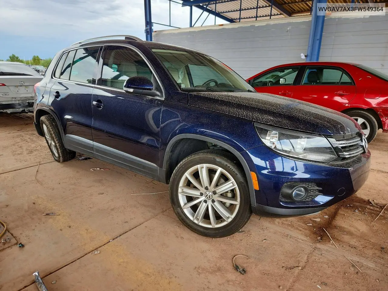 2015 VOLKSWAGEN TIGUAN VIN WVGAV7AX3FW549364 — фото 4