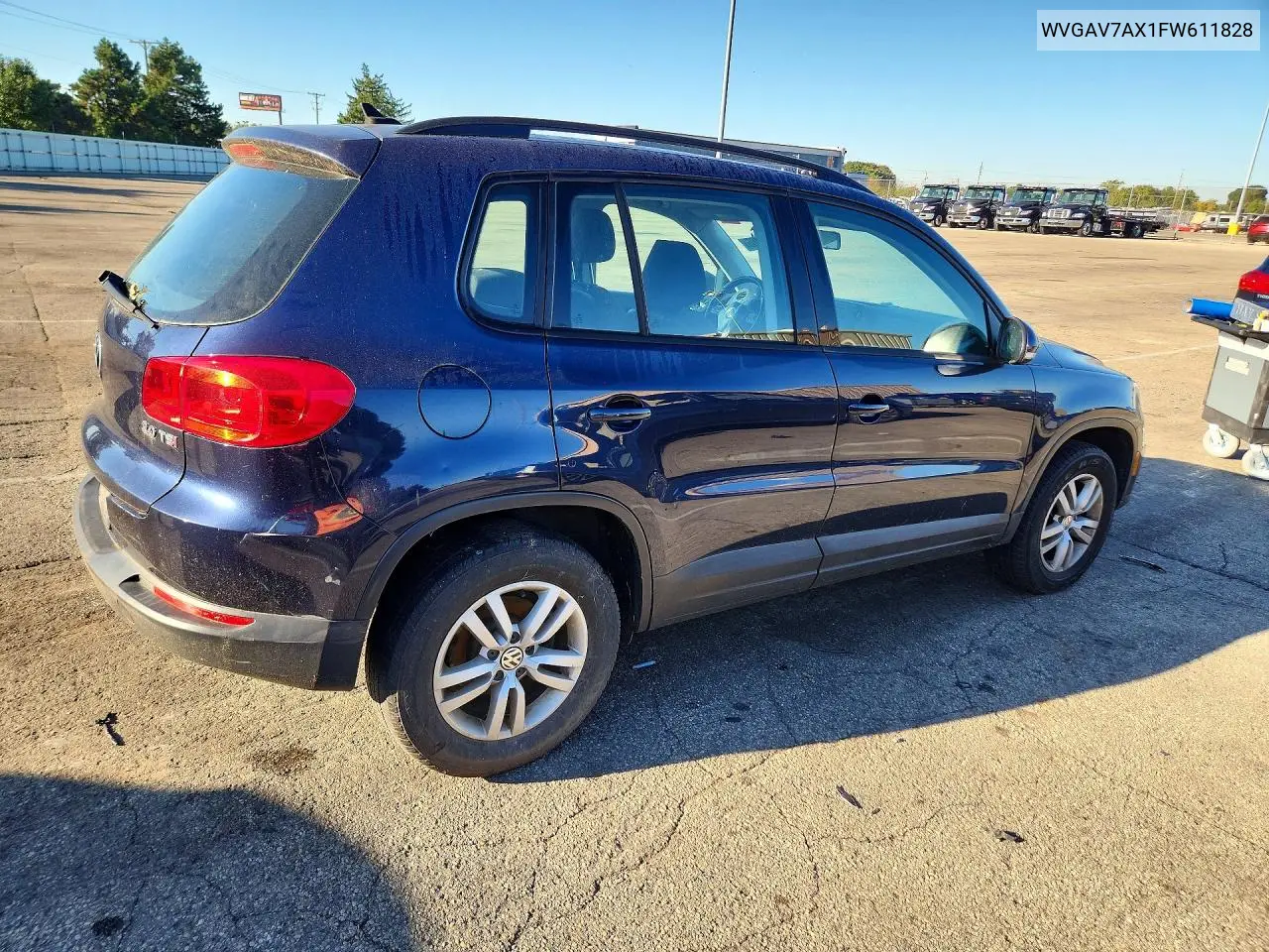 2015 VOLKSWAGEN TIGUAN VIN WVGAV7AX1FW611828 — фото 3