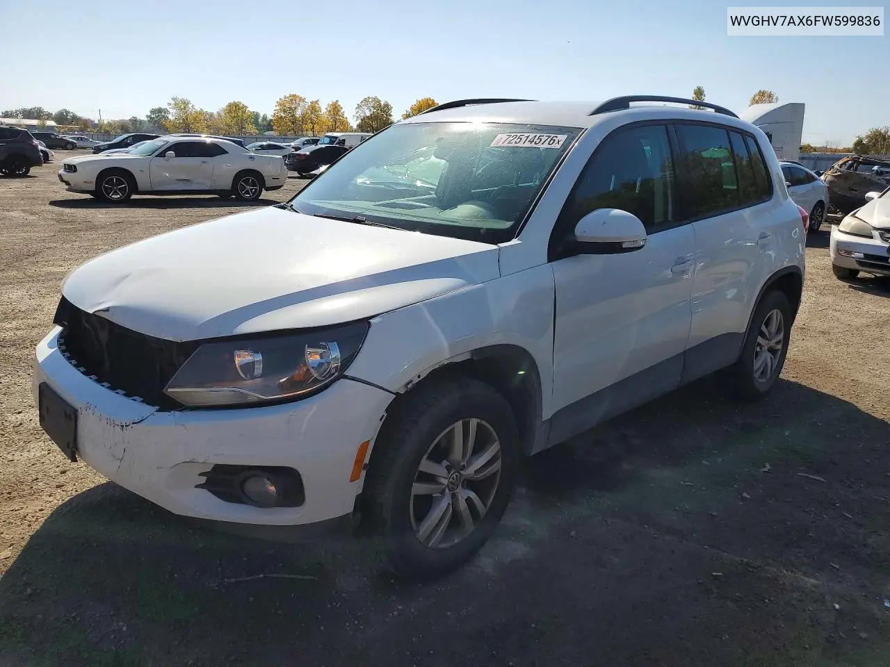 VOLKSWAGEN TIGUAN 2015, VIN WVGHV7AX6FW599836