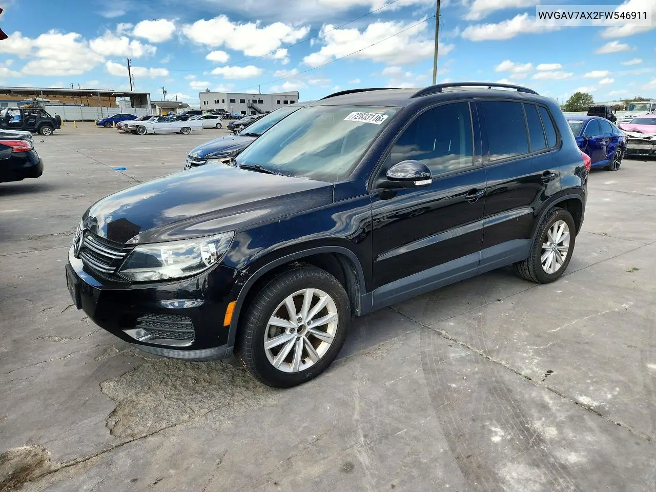 VOLKSWAGEN TIGUAN 2015, VIN WVGAV7AX2FW546911