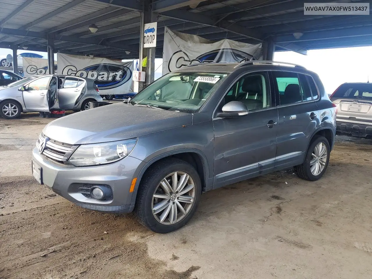 VOLKSWAGEN TIGUAN 2015, VIN WVGAV7AX0FW513437