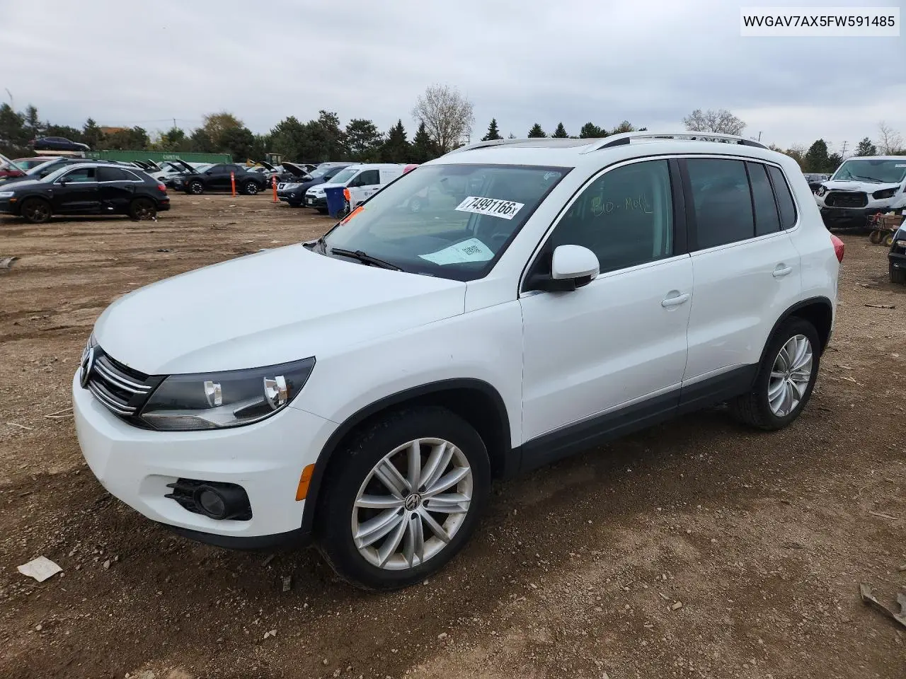 VOLKSWAGEN TIGUAN 2015, VIN WVGAV7AX5FW591485