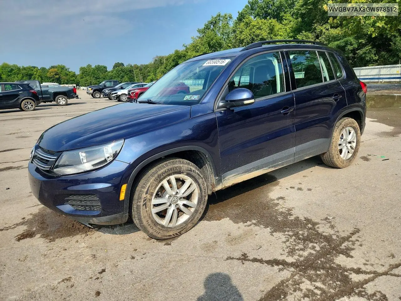 VOLKSWAGEN TIGUAN 2016, VIN WVGBV7AX8GW578512