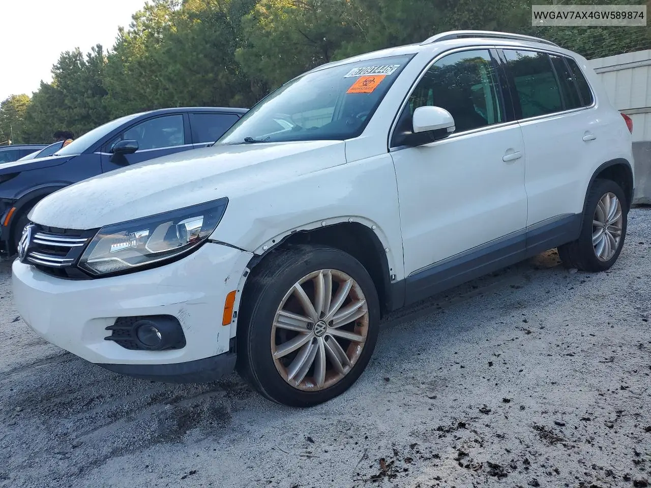 VOLKSWAGEN TIGUAN 2016, VIN WVGAV7AX4GW589874