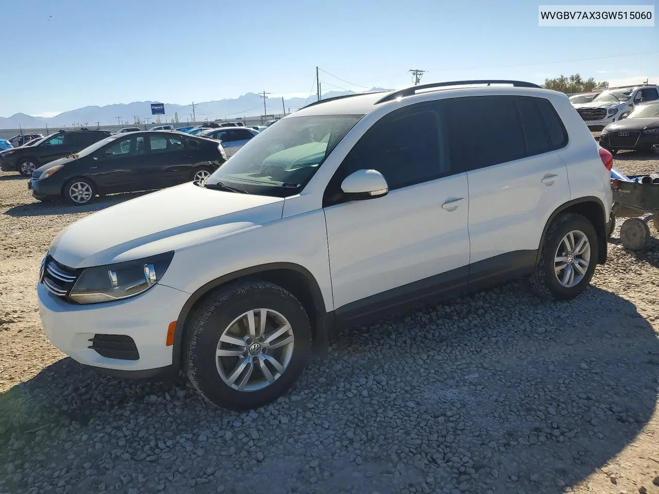 VOLKSWAGEN TIGUAN 2016, VIN WVGBV7AX3GW515060