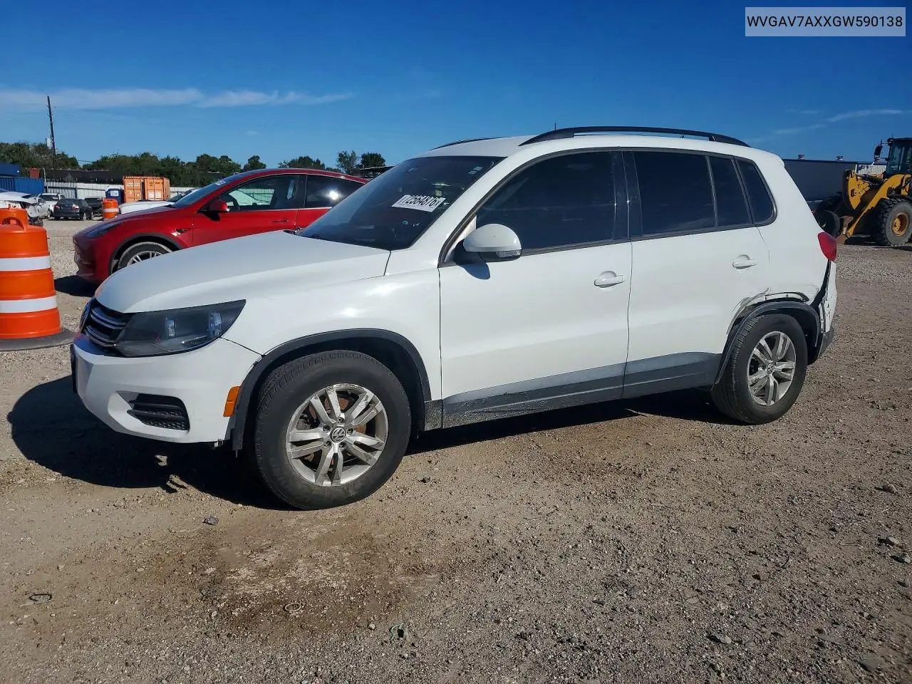 VOLKSWAGEN TIGUAN 2016, VIN WVGAV7AXXGW590138