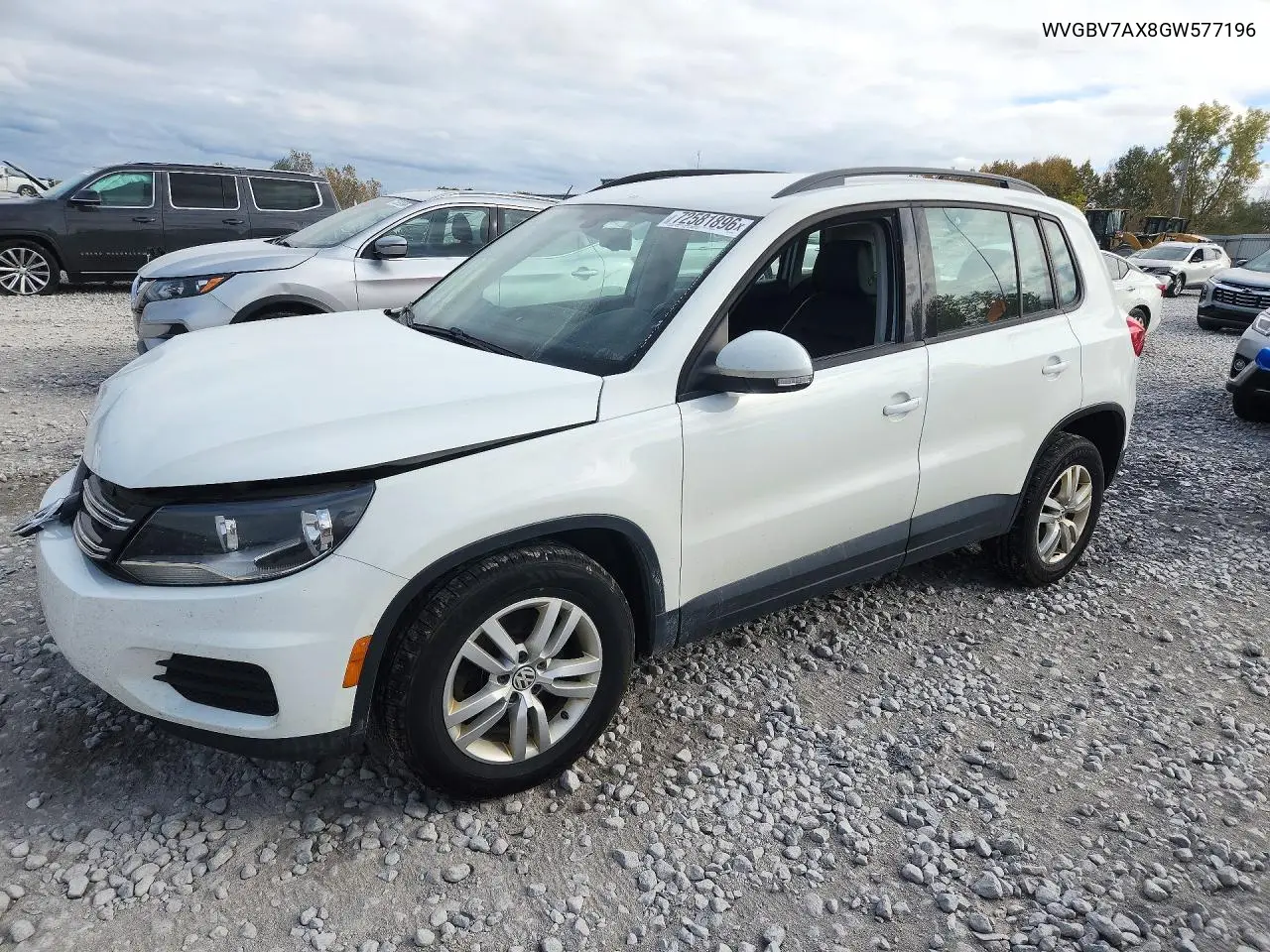 VOLKSWAGEN TIGUAN 2016, VIN WVGBV7AX8GW577196