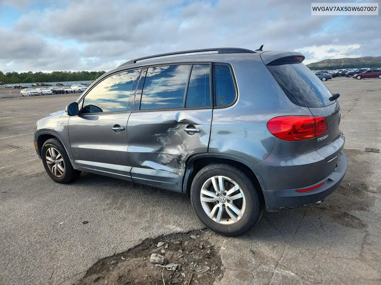 2016 VOLKSWAGEN TIGUAN VIN WVGAV7AX5GW607007 — фото 2
