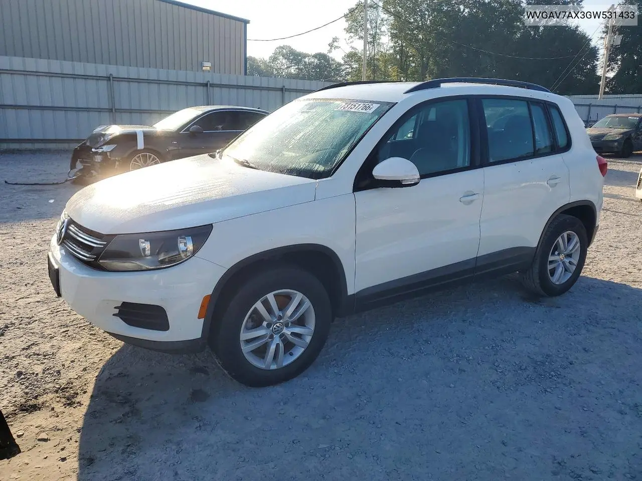 VOLKSWAGEN TIGUAN 2016, VIN WVGAV7AX3GW531433