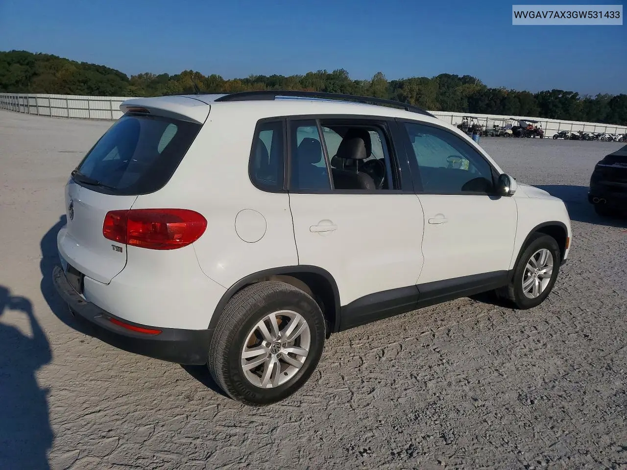 2016 VOLKSWAGEN TIGUAN VIN WVGAV7AX3GW531433 — фото 3