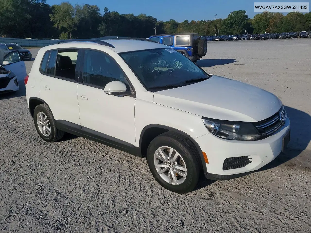 2016 VOLKSWAGEN TIGUAN VIN WVGAV7AX3GW531433 — фото 4