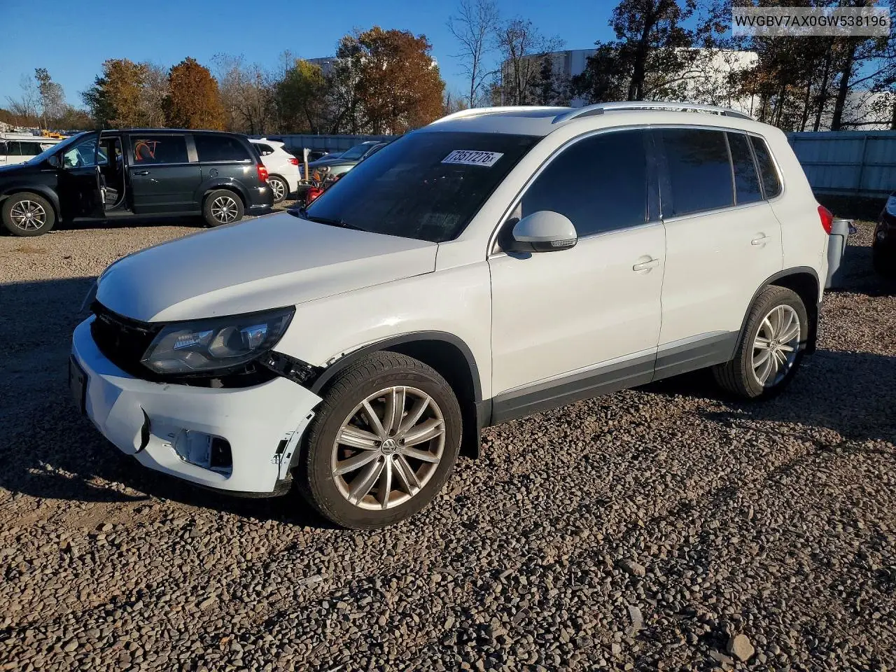 VOLKSWAGEN TIGUAN 2016, VIN WVGBV7AX0GW538196