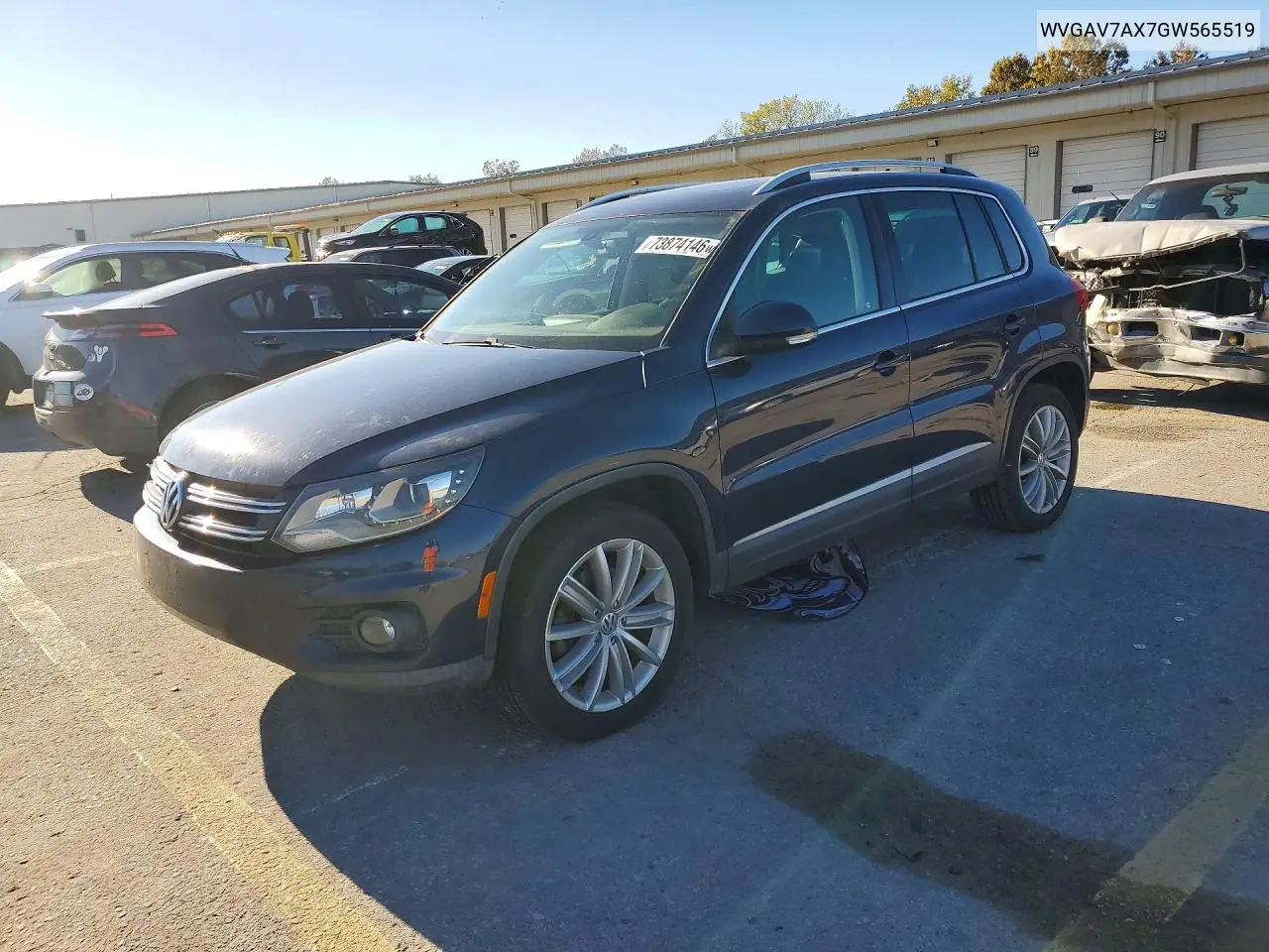 VOLKSWAGEN TIGUAN 2016, VIN WVGAV7AX7GW565519