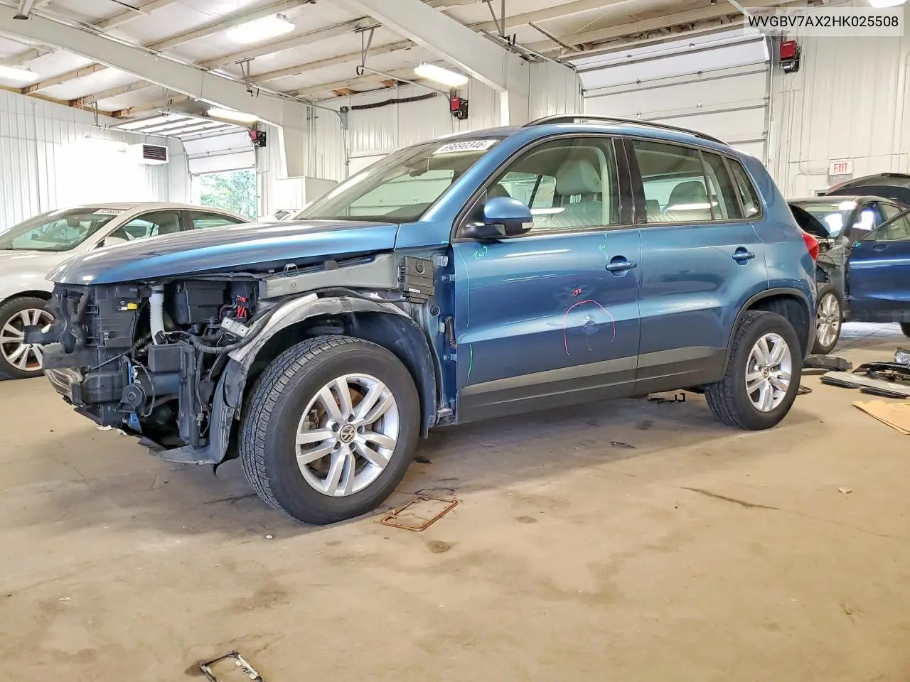 VOLKSWAGEN TIGUAN 2017, VIN WVGBV7AX2HK025508