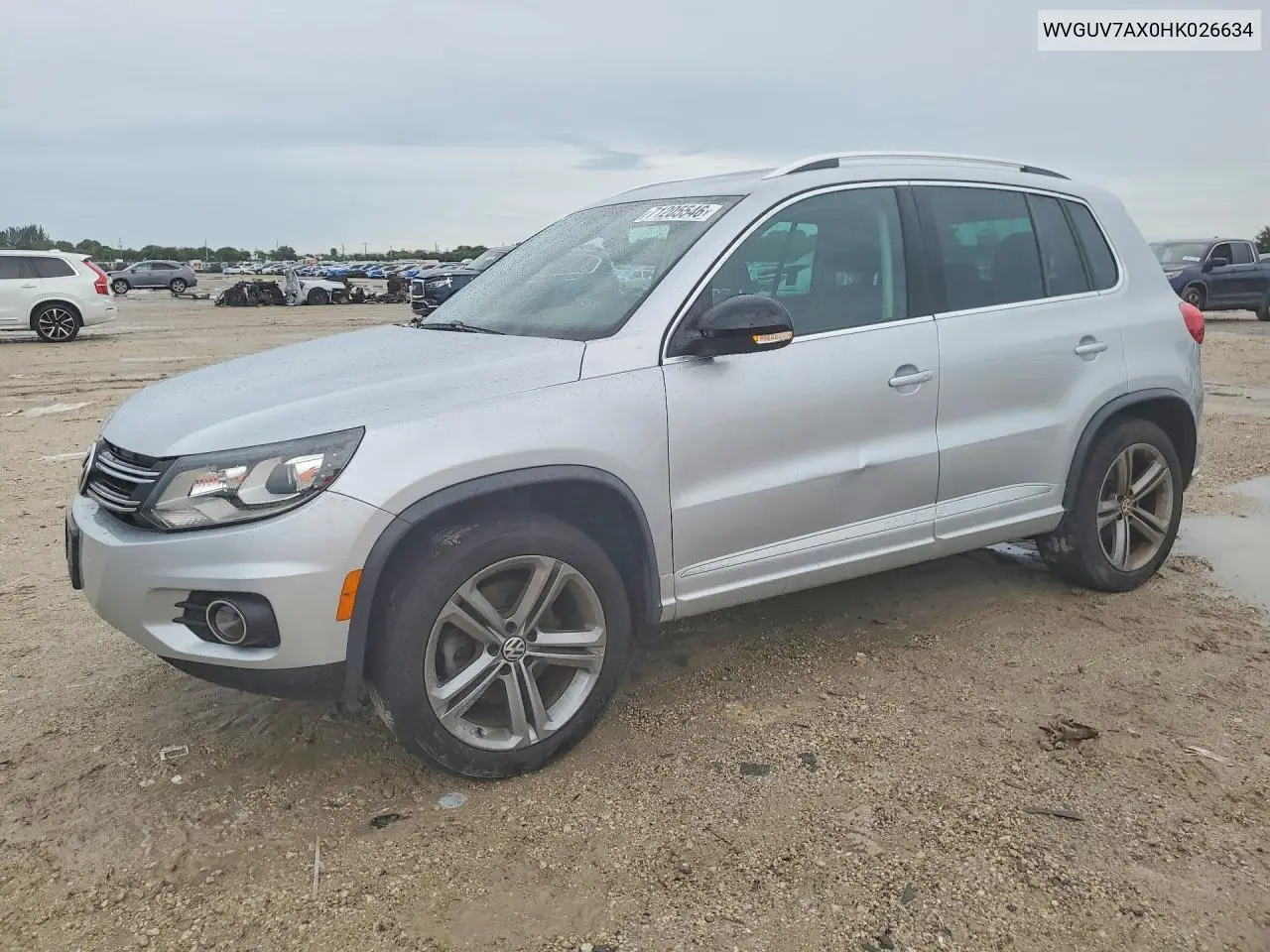 VOLKSWAGEN TIGUAN 2017, VIN WVGUV7AX0HK026634