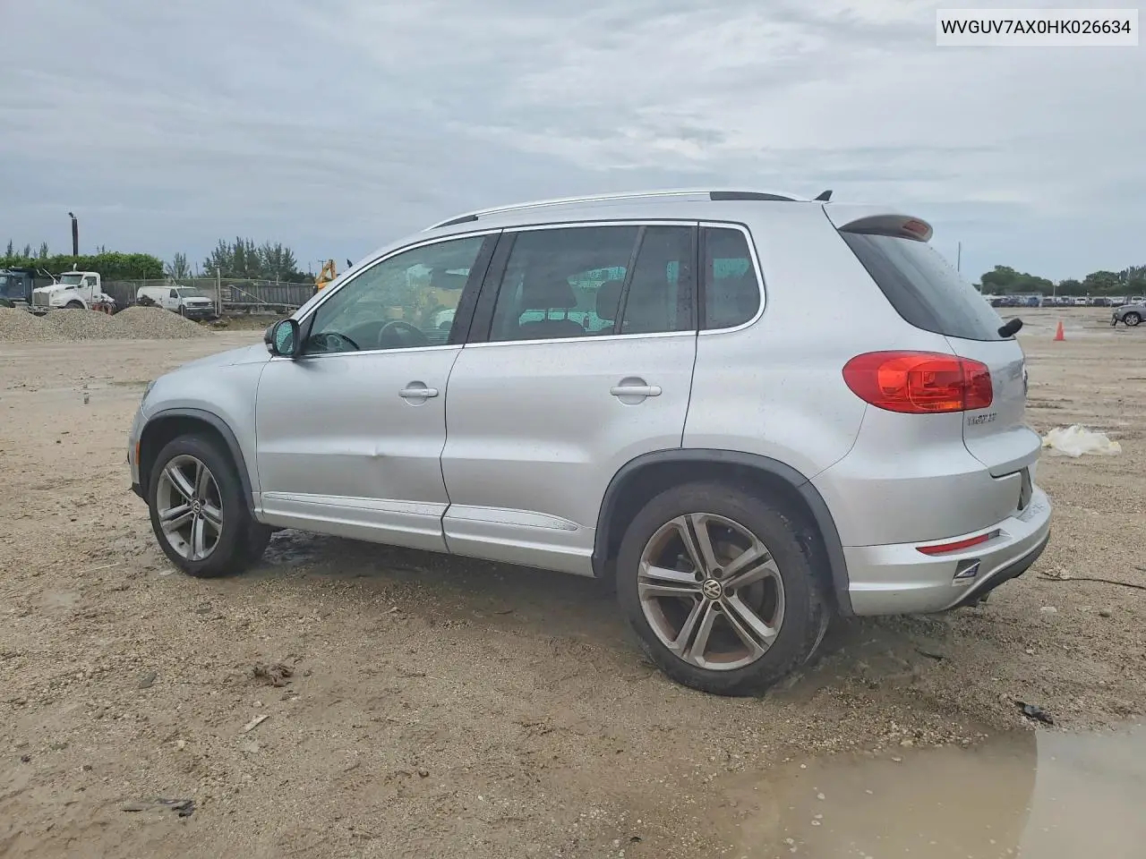 2017 VOLKSWAGEN TIGUAN VIN WVGUV7AX0HK026634 — фото 2
