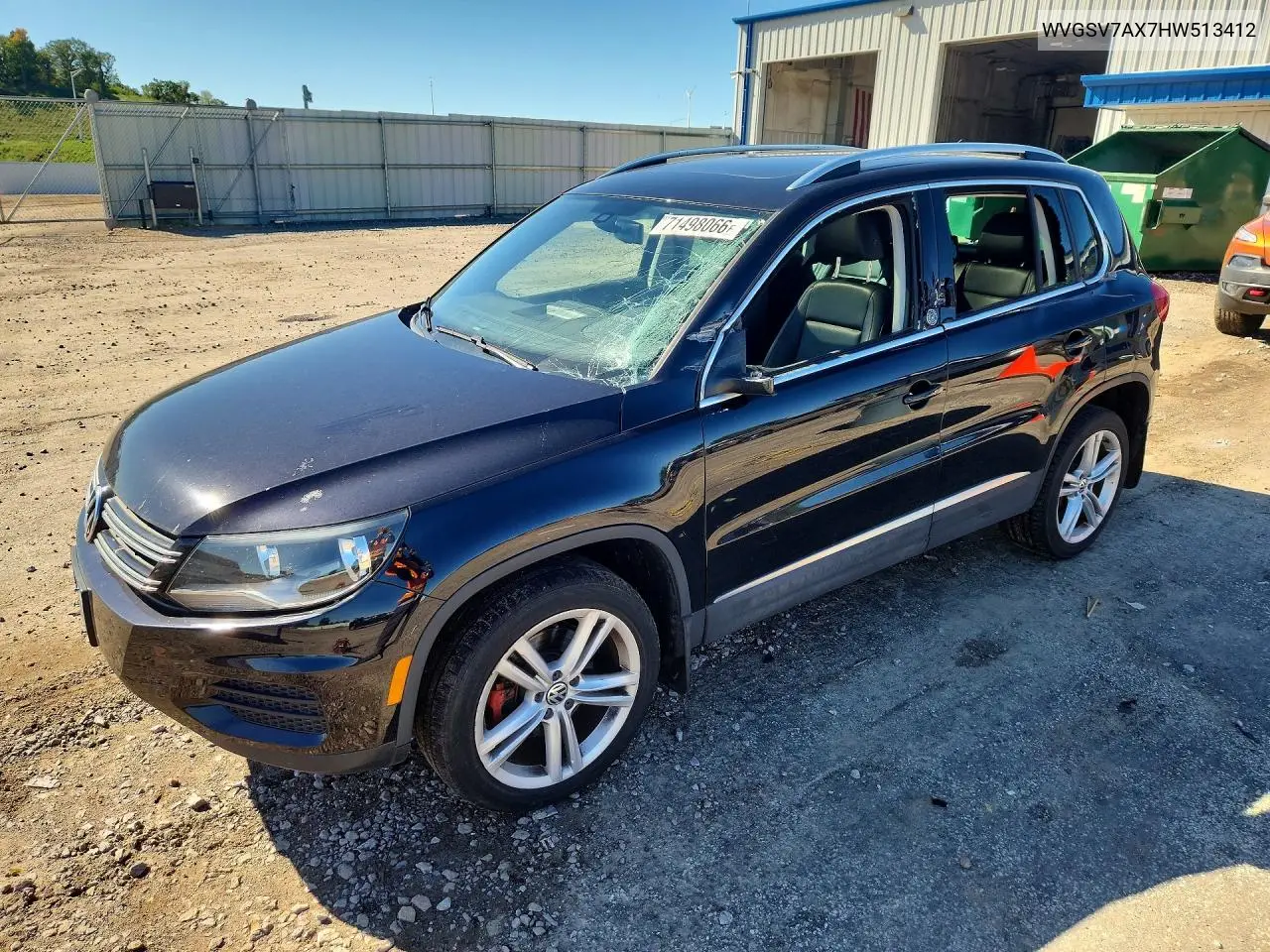 VOLKSWAGEN TIGUAN 2017, VIN WVGSV7AX7HW513412