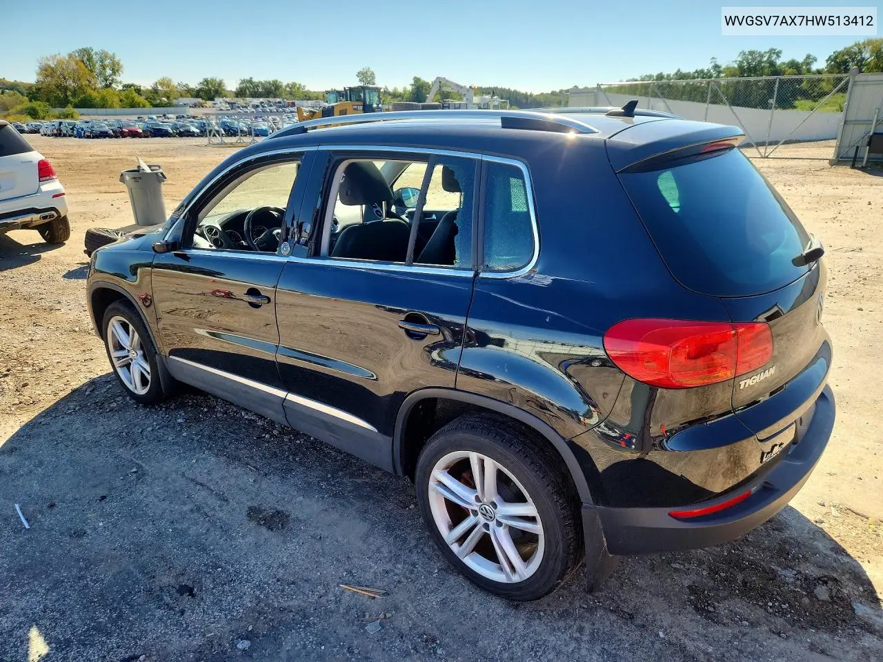 2017 VOLKSWAGEN TIGUAN VIN WVGSV7AX7HW513412 — фото 2