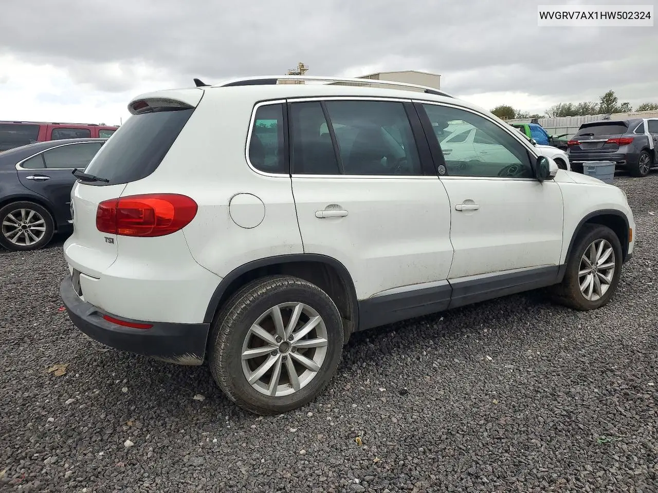 2017 VOLKSWAGEN TIGUAN VIN WVGRV7AX1HW502324 — фото 3