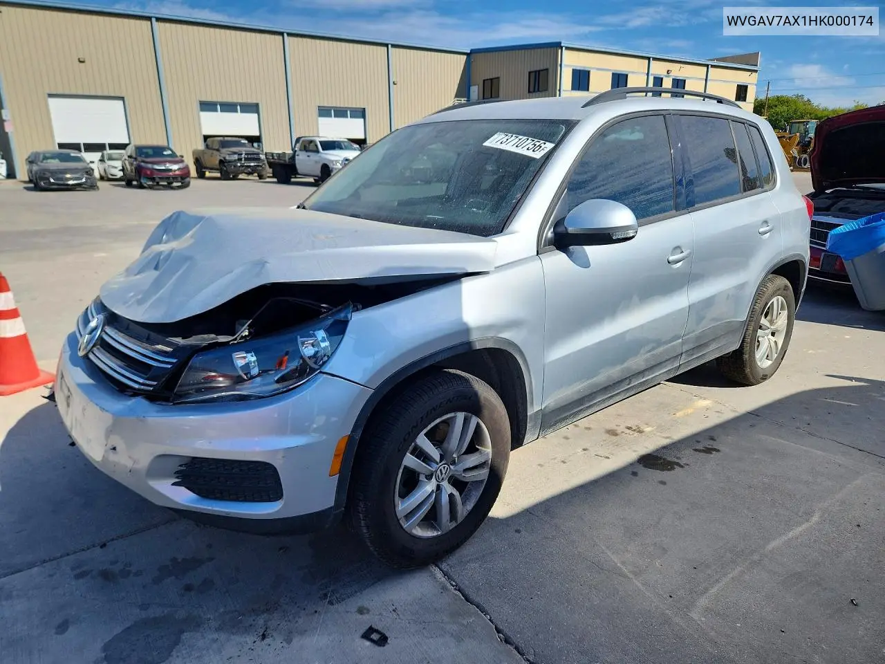 VOLKSWAGEN TIGUAN 2017, VIN WVGAV7AX1HK000174