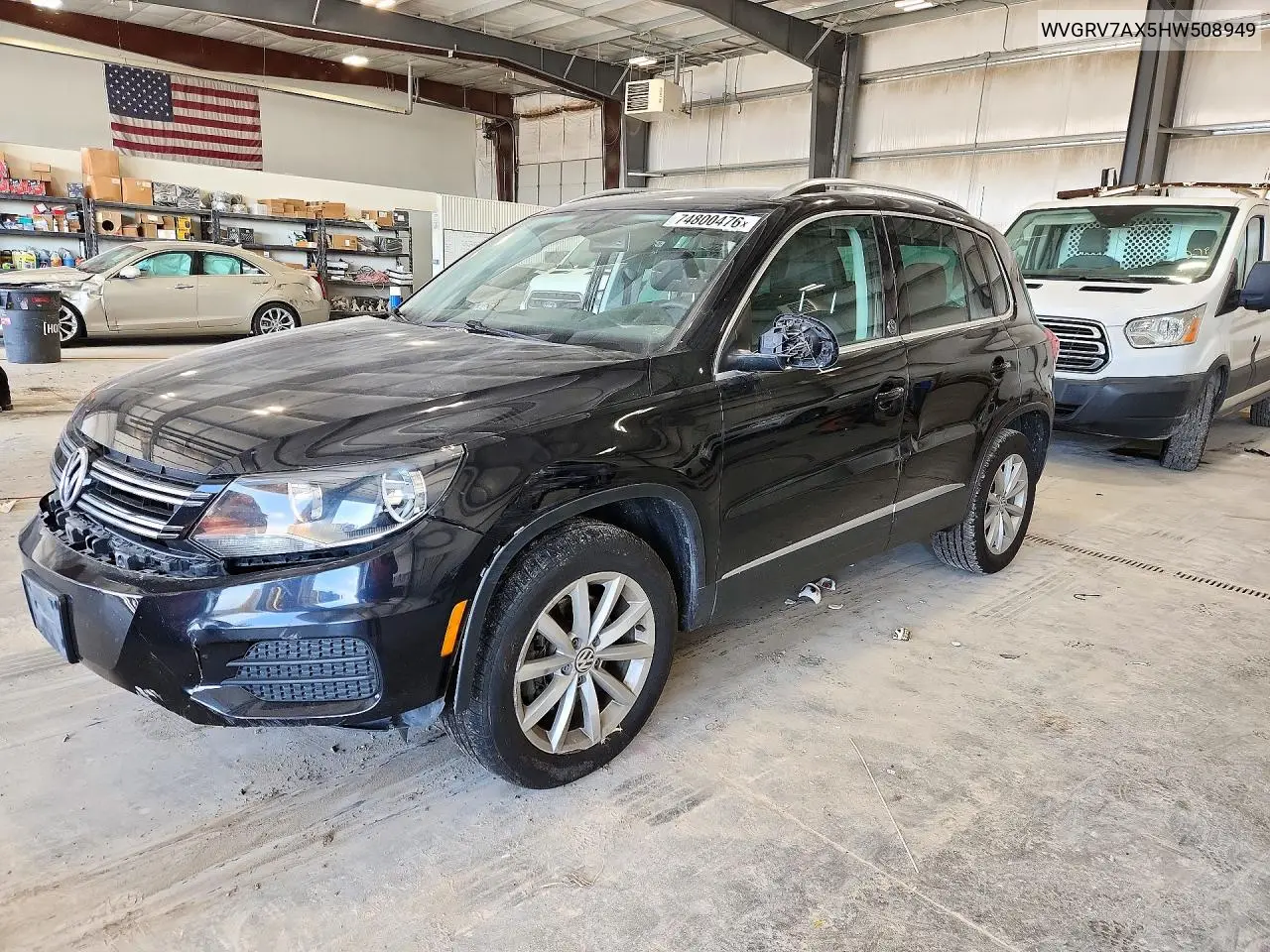 VOLKSWAGEN TIGUAN 2017, VIN WVGRV7AX5HW508949